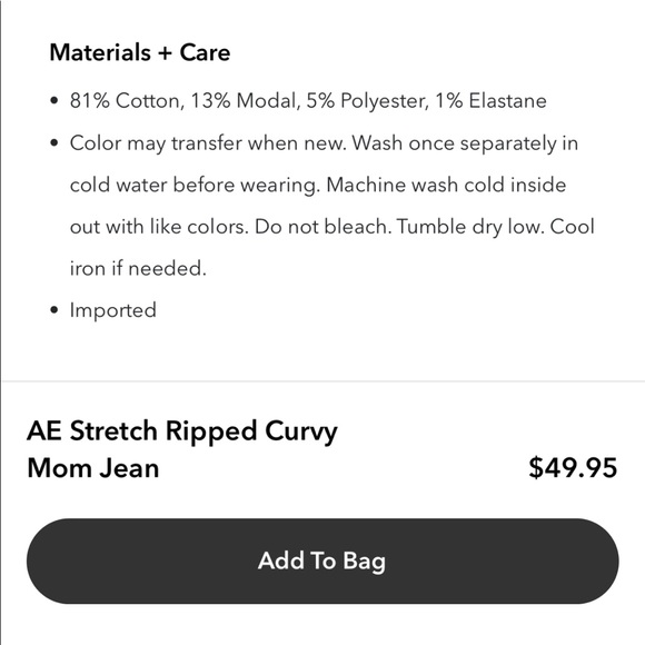 American Eagle | mom stretch ripped curvy jeans - Picture 6 of 6